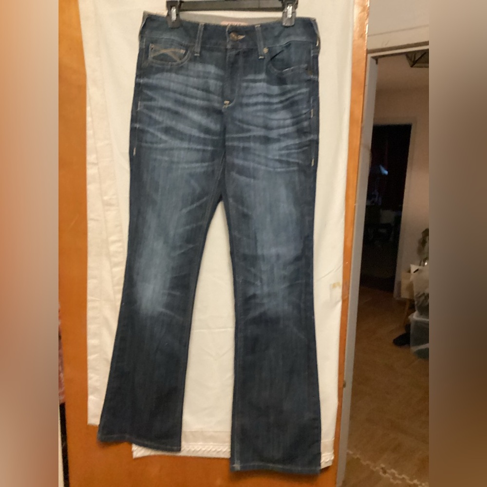 ARIAT Boot cut perfect rise boot jeans with whiskers croatch SZ 30R